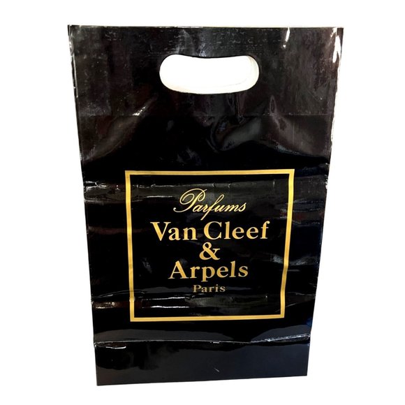 Van Cleef & Arpels Handbags - Vtg Parfums Van Cleef & Arpels Paris Glossy Gift Bag Black Gold